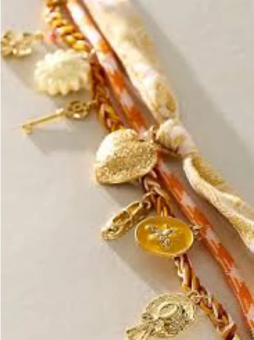 NWT Free People High Moon Anklet in Banana Cream
